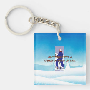 Porte-clés Fille de ski de fond TOP