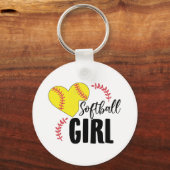 Porte-clés Fille de softball | L'idée de cadeau Sport Team Tr (Recto)