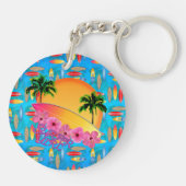 Porte-clés Fille de surfer (Dos)