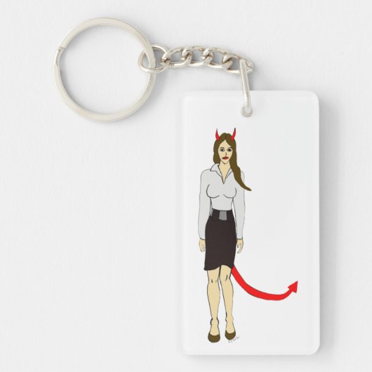 Porte-clés fille diable (Devant)