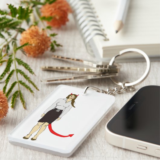 Porte-clés fille diable (Devant droit)