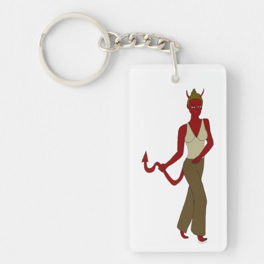 Porte-clés fille diable (Devant)