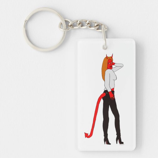 Porte-clés fille diable (Devant)
