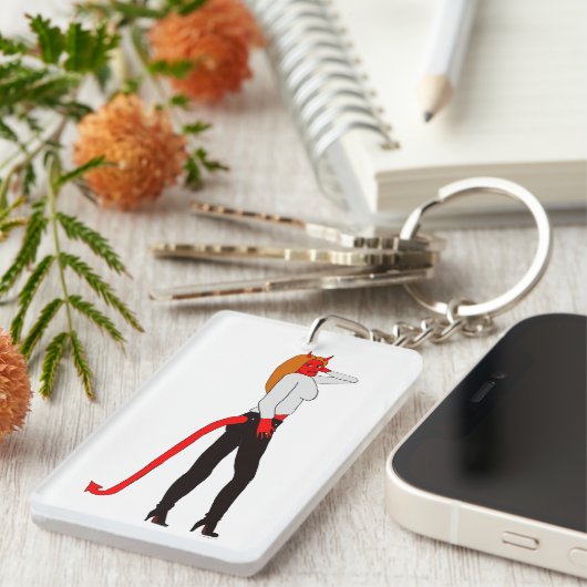 Porte-clés fille diable (Devant droit)