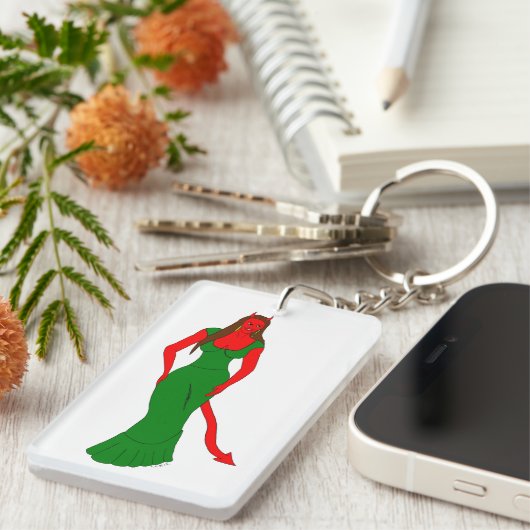 Porte-clés fille diable (Devant droit)