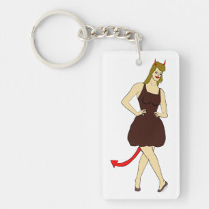 Porte-clés fille diable