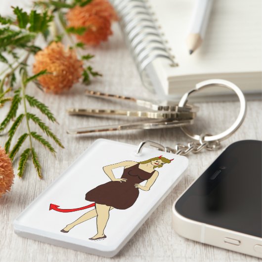 Porte-clés fille diable (Devant droit)