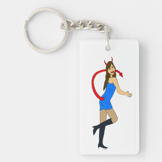 Porte-clés fille diable (Devant)