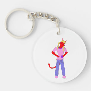 Porte-clés fille diable