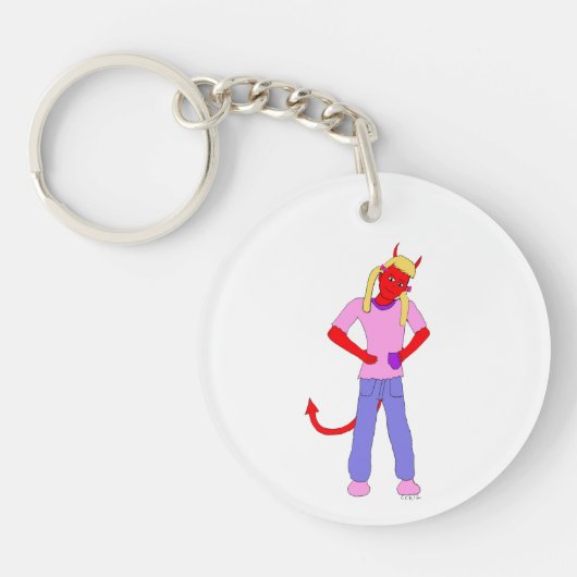 Porte-clés fille diable (Devant)