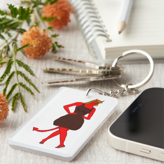 Porte-clés fille diable (Devant droit)