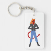 Porte-clés fille diable (Devant)