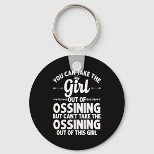 Porte-clés Fille d'Ossining Ny New York à la maison Roots Usa