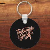 Porte-clés Fille drôle de Taekwondo (Recto)