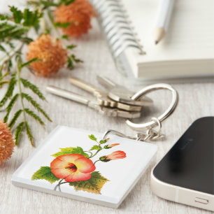 Porte-clés Fille Elegant Porte - clé floral orange