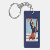 Porte-clés Fille flexible de ski de Pin- d'insecte (Devant gauche)