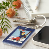 Porte-clés Fille flexible de ski de Pin- d'insecte (Devant droit)