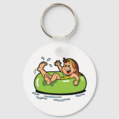 Porte-clés Fille Flottant Dans Un Tube Intérieur (Verso)