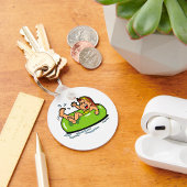 Porte-clés Fille Flottant Dans Un Tube Intérieur