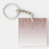 Porte-clés Fille fondue Étincelles rose (Devant)