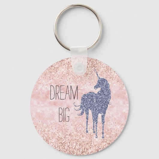 Porte-clés Fille Glam Blush rose violet Parties scintillant U (Recto)