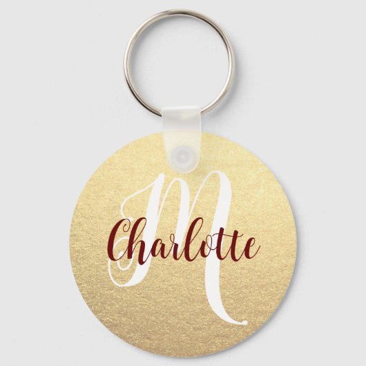 Porte-clés Fille Gold Glam fête d'anniversaire en faveur nièc (Recto)