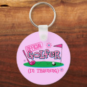 Porte-clés Fille Golfeuse en formation (Recto)