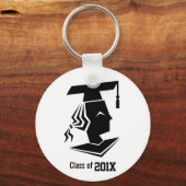 Porte-clés Fille Graduel Année Memento Personnalisé (Recto)