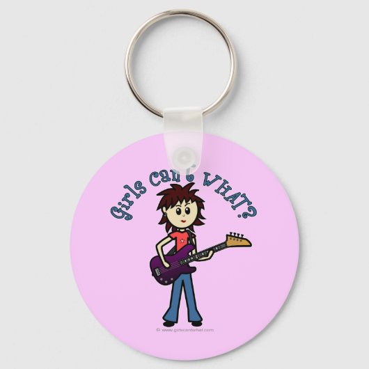 Porte-clés Fille guitare basse légère (Recto)