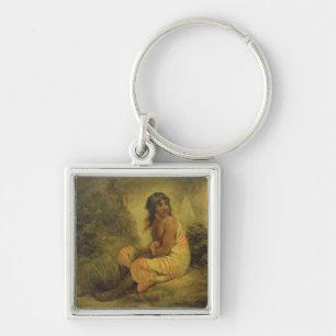 Porte-clés Fille indienne, 1793 (huile sur la toile montée