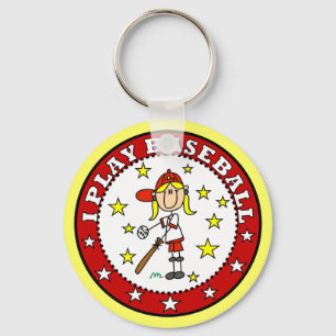 Porte-clés Fille Je Joue au Baseball T-shirts et Cadeaux