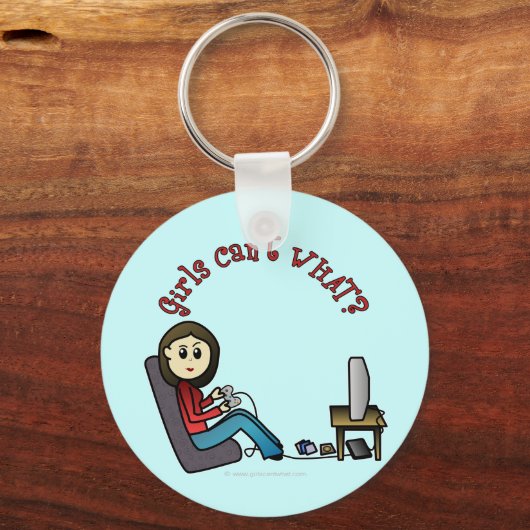 Porte-clés Fille Joueuse Lumière (Recto)