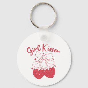 Porte-clés Fille Kisser-Cute fraise Coquette Lesbian Pride