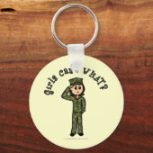 Porte-clés Fille militaire - Lumière (Recto)