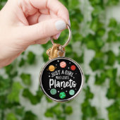 Porte-clés Fille Nerd De Science Et D'espace Qui Aime Les Pla (Main)