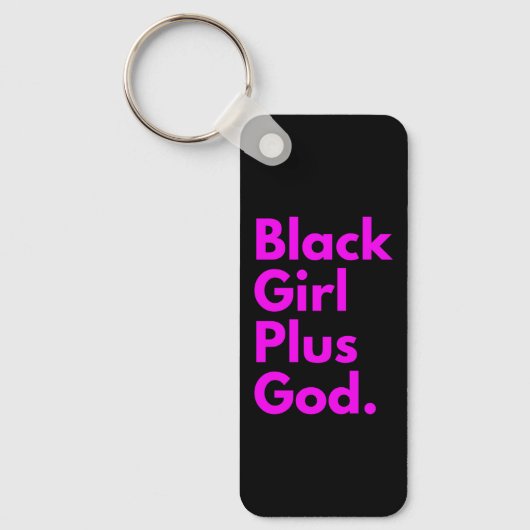 PORTE-CLÉS FILLE NOIRE PLUS DIEU (Recto)