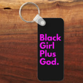 PORTE-CLÉS FILLE NOIRE PLUS DIEU (Recto)