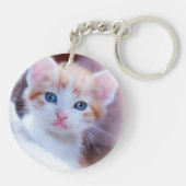 Porte-clés Fille Nom et Monogramme Faux Pine Green Foil Photo (Dos)