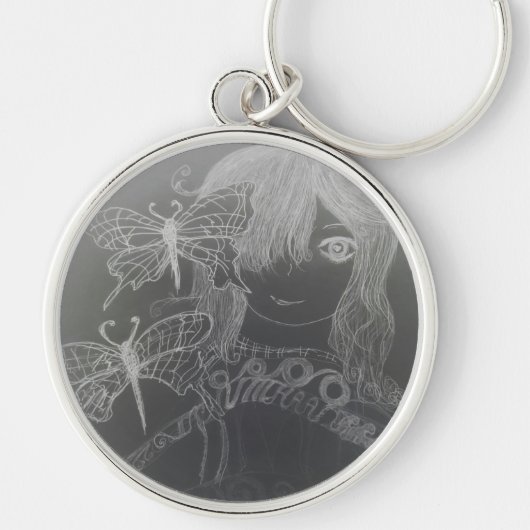 Porte-clés fille papillon (Devant)