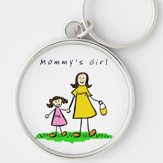 Porte-clés Fille Porte - clé de maman (Brunette) (Devant)