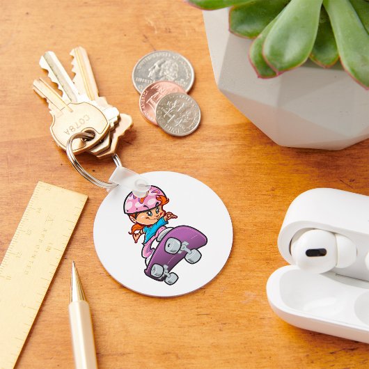 Porte-clés Fille Skateboarder