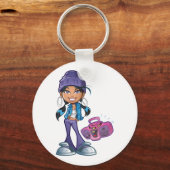 Porte-clés Fille super Avec Stéréo (Recto)