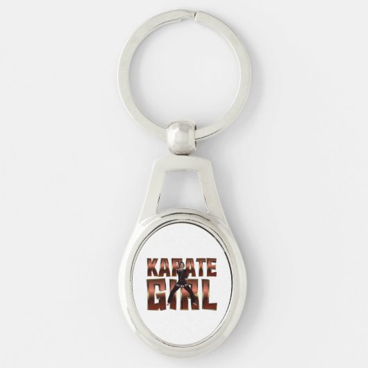 Porte-clés Fille SUPÉRIEURE de karaté (Devant)