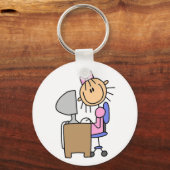 Porte-clés Fille sur ordinateur (Recto)