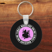 Porte-clés Fille tambour Noir (Recto)