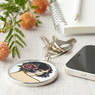 Porte-clés Fille vintage