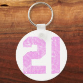 Porte-clés Filles Cadeaux de 21e anniversaire (Recto)