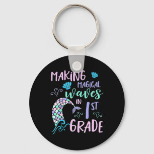 Porte-clés Filles de 1ère année Mignonne Sirène Premier Jour