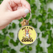 Porte-clés Filles de chien Corgi disant (Main)