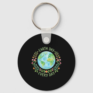 Porte-clés Filles de la mère nature verte T-shirt du jour de